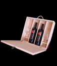 Caja para vino tapa bisagra y broche