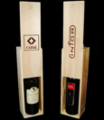 cajas de madera  para vino con tapa deslizable 